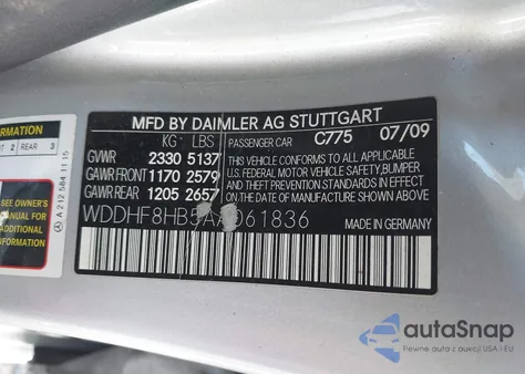 2010 Mercedes-Benz E 350 4Matic from USA, damaged, VIN WDDHF8HB5AA061836